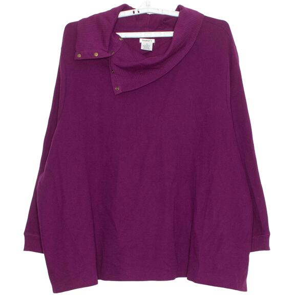 Roamans Top Casual Minimalist Cottage Lagenlook Boho Fall Effortless Comfort 5X - Picture 6 of 7